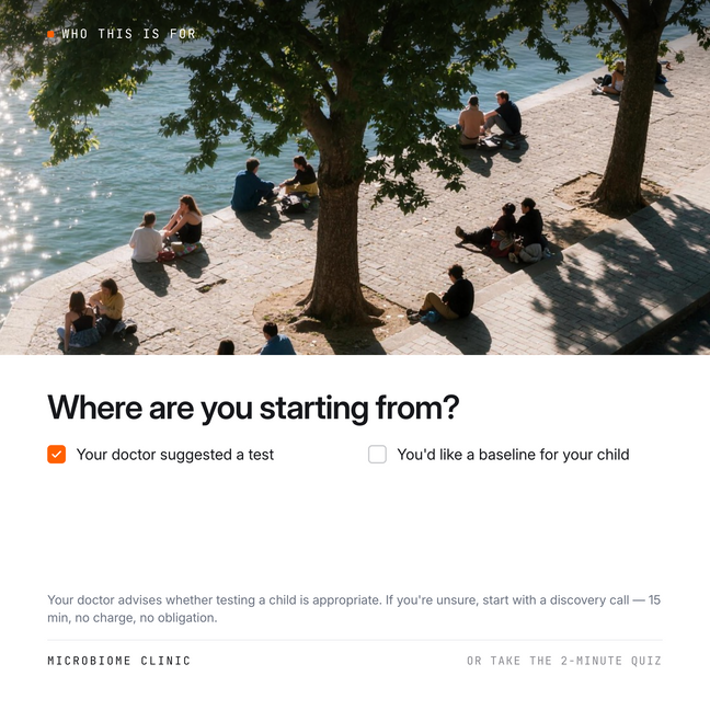 Who the Kids test is for, beside a river